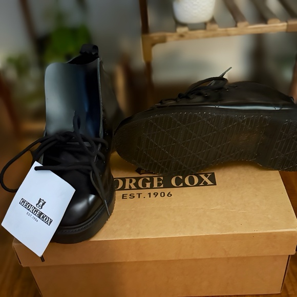 Fred Perry X George Cox Monkey Boot Black - Picture 6 of 10